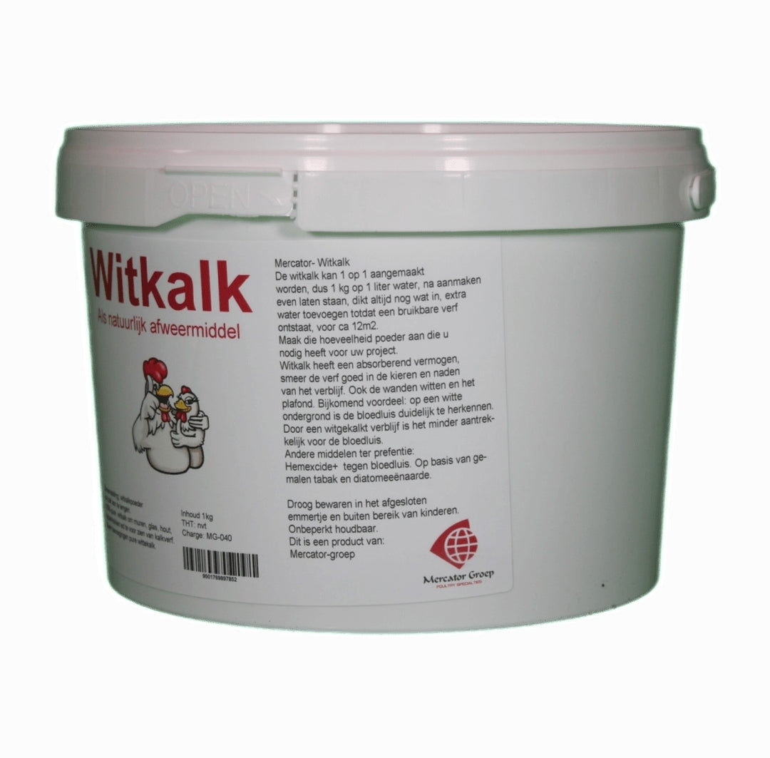 Witkalk Poeder 1000 Gram - Anti Bloedluis - Mercator Groep