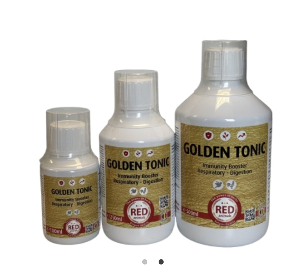 NIEUW Golden Tonic, Immuunsysteem, Spijsvertering en Luchtwegen 250ml - Red Animals