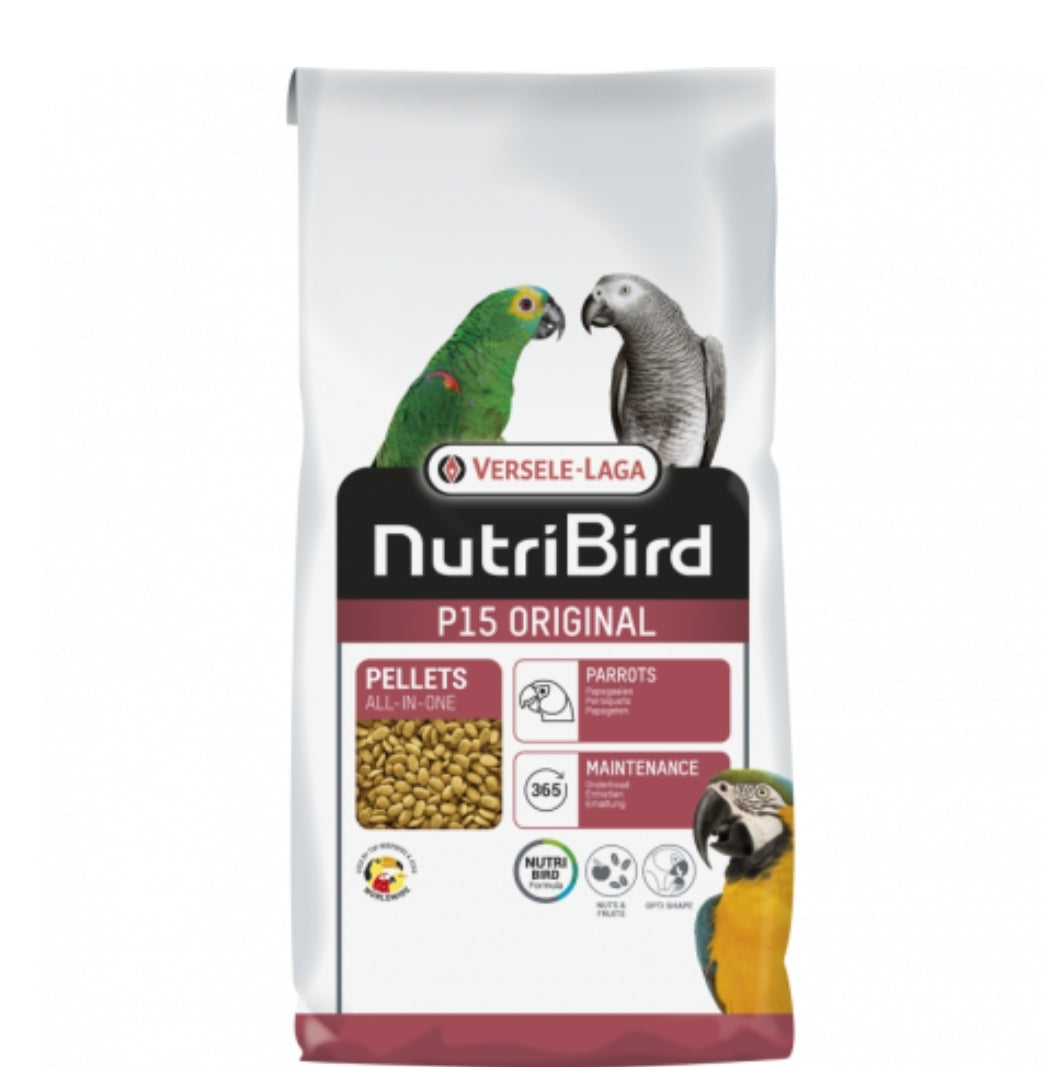 Nutribird P15 original 1kg ( zelf afgewogen ) - Geëxtrudeerde korrels - Onderhoudsvoer voor papegaaien
