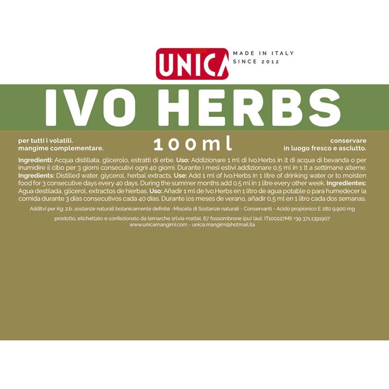 Ivo Herbs 100ml ( Natuurlijke Parasieten Bestrijding ) - Unica