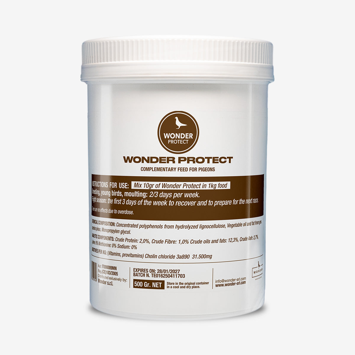 Wonder Pigeon - Wonder Protect 500 gram ( Anti-oxydant - Immuunsysteem - Metabolisme ) 100 % Natuurlijk