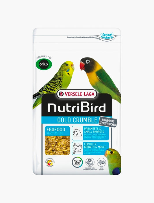 NIEUW Nutribird Gold Crumble Kleine Parkieten 1kg ( Met ritssluiting )