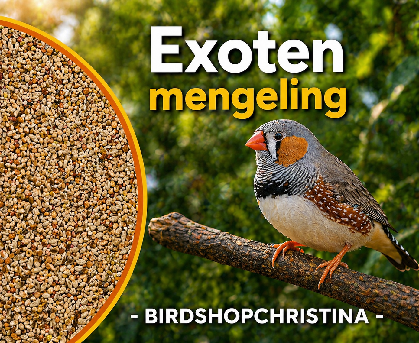 Exotische vogels standaard - 1kg uitgepond - vogelvoer