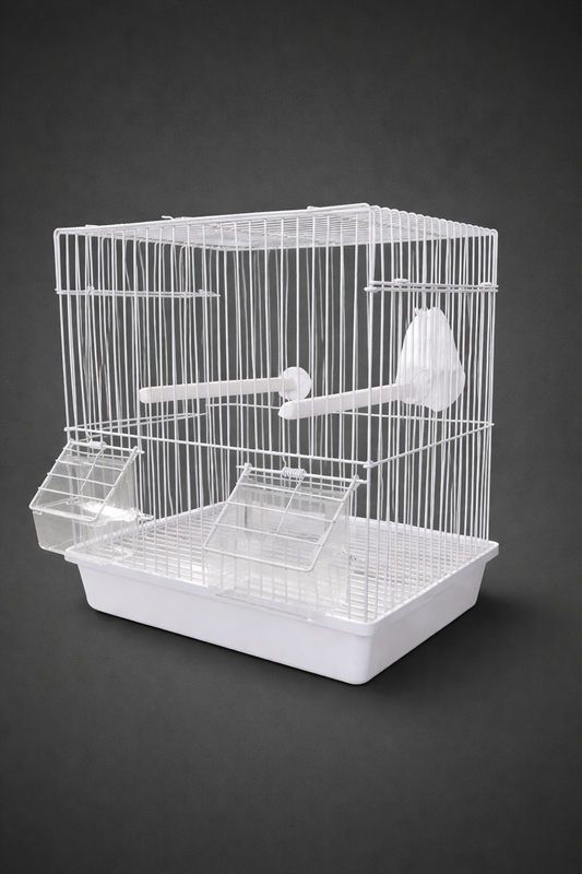 Kleine transport kooi Wit 25 x 19 x 34