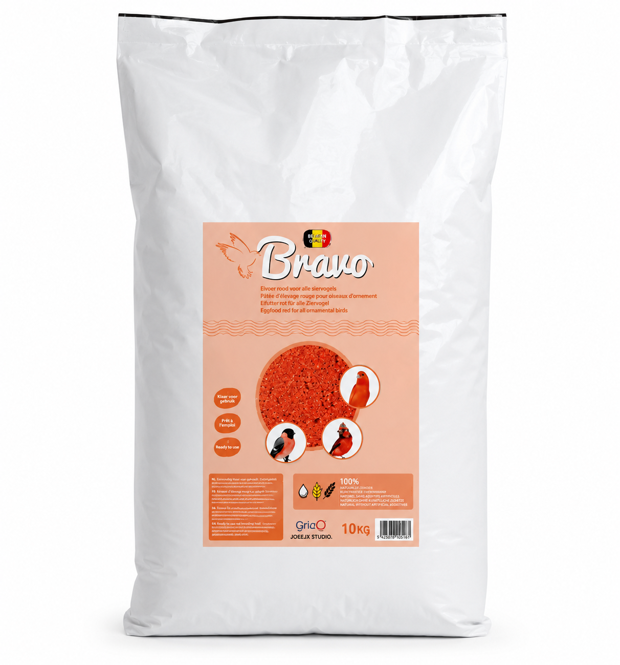 Bravo Rood Eivoer Halfvochtig 10kg - Bird-X