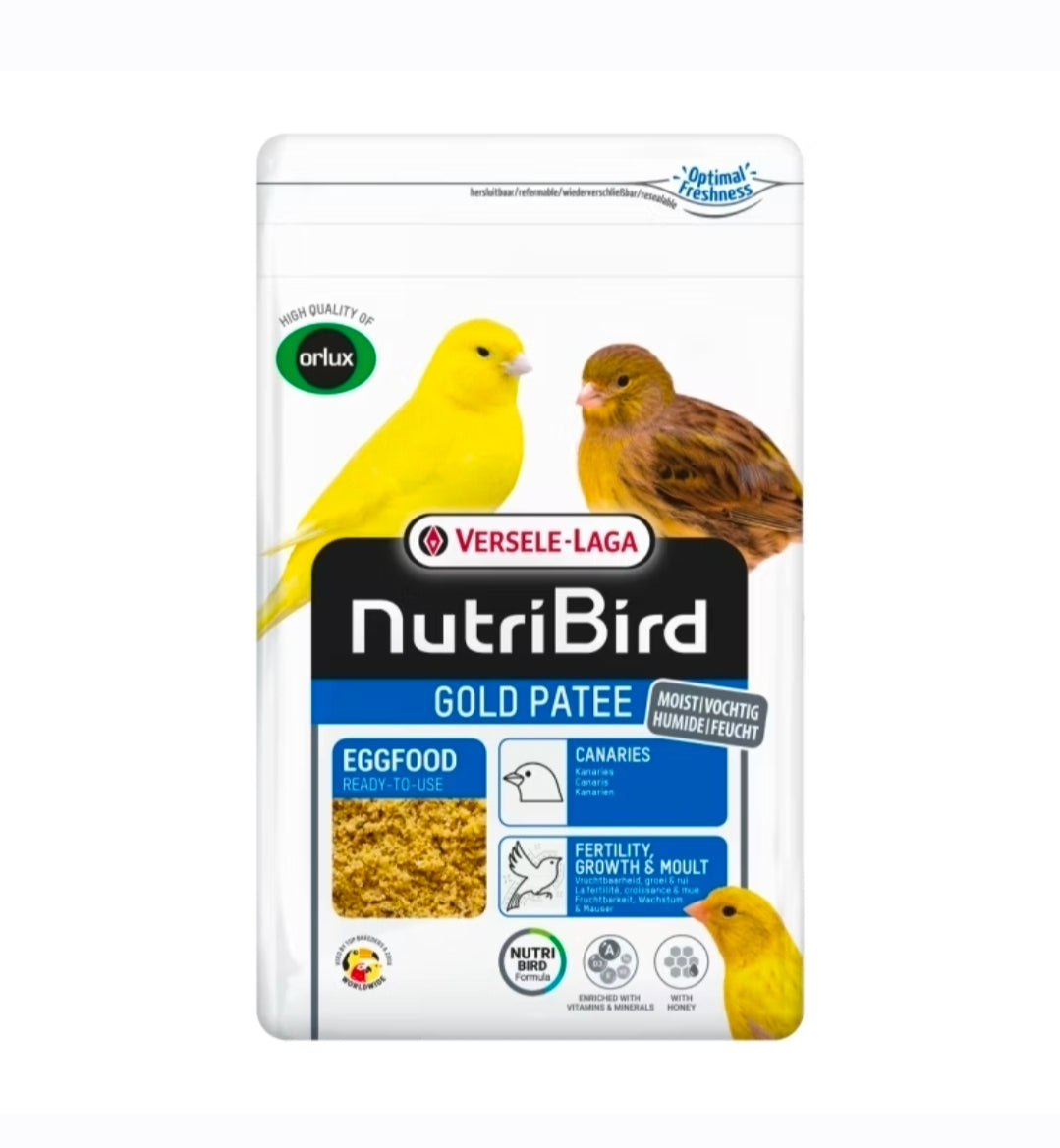 Nutribird Gold Patee Kanarie 1kg ( Met ritssluiting )