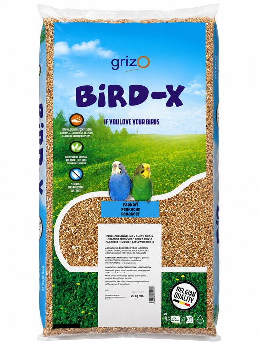 Perruchenmengeling + cardy ( grasparkieten ) Bird-X 20kg (