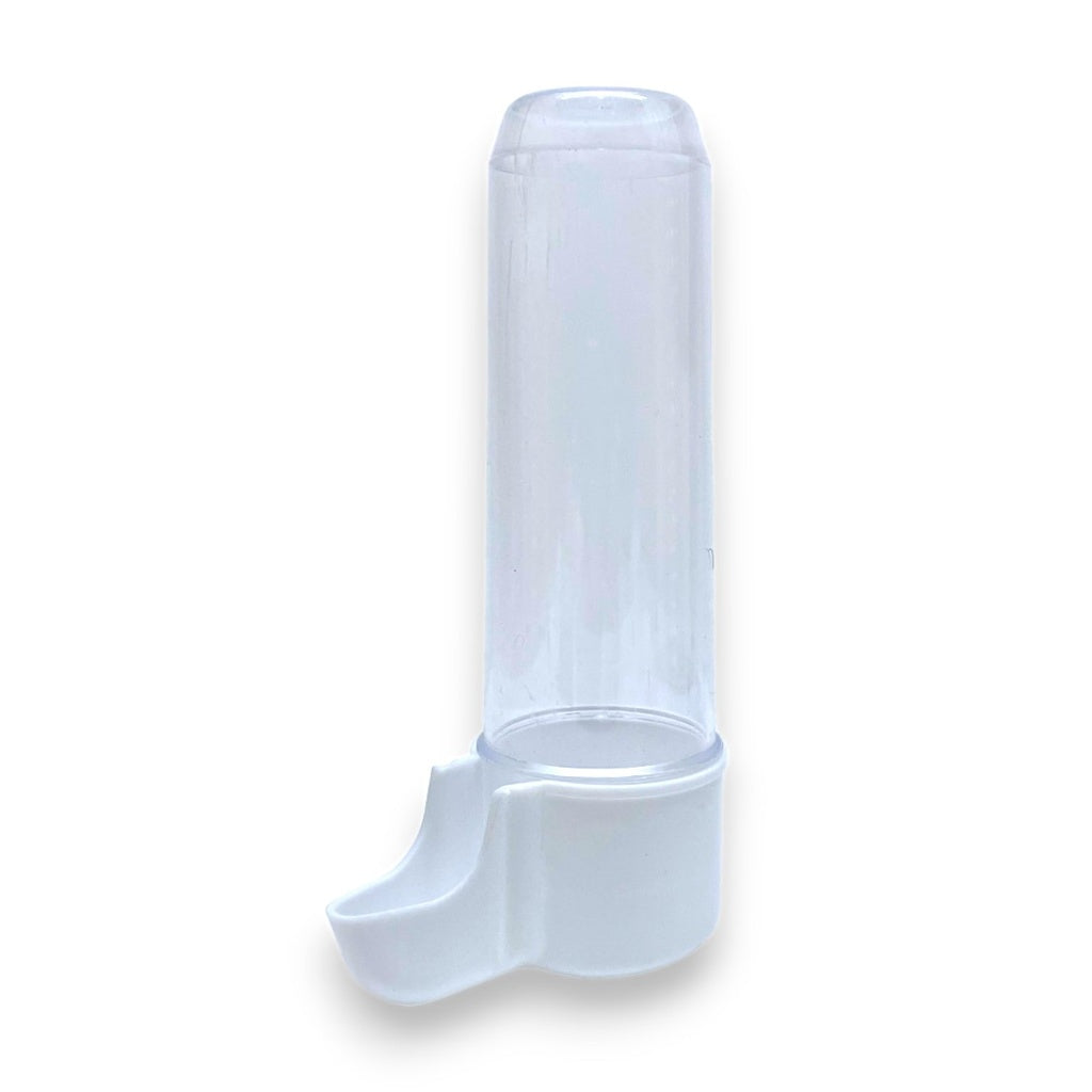 Drinkfontein lage voet 100cc ( ECO fontein nr 2 ) wit / transparant 100 ml