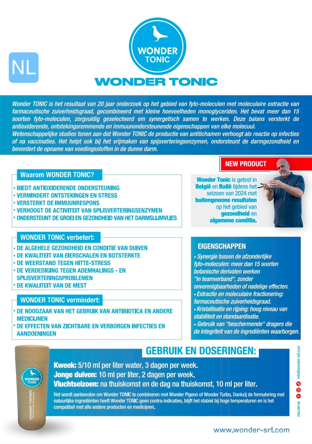 Wonder Tonic 1L, Wonder Pigeons