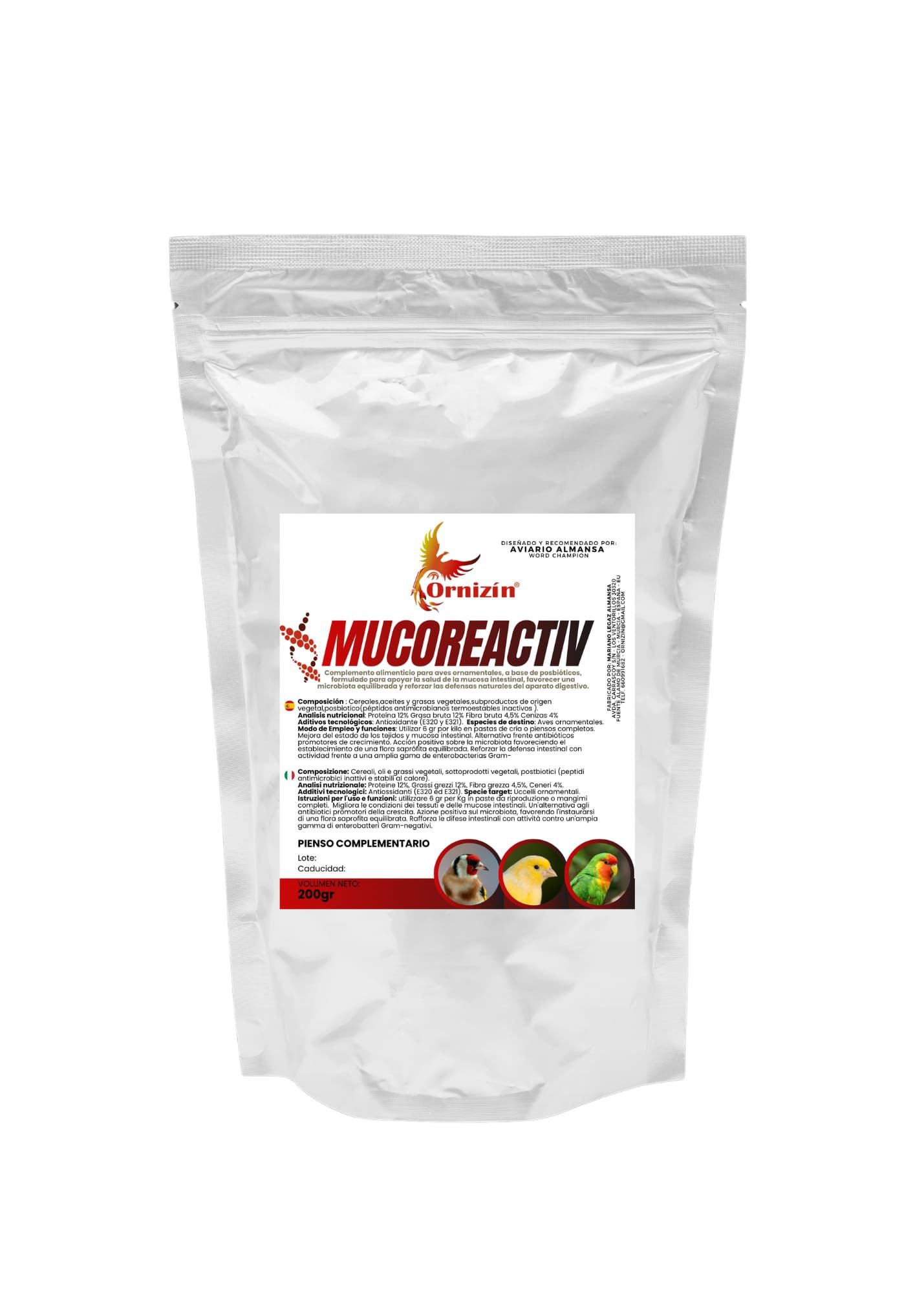 Mucoreactiv 200 Gram - Coccidiose en Darmbalans - Ornizìn