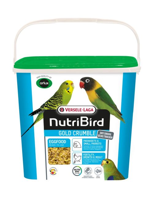 Nutribird Gold Crumble Kleine Parkieten 5kg ( droog eivoer )