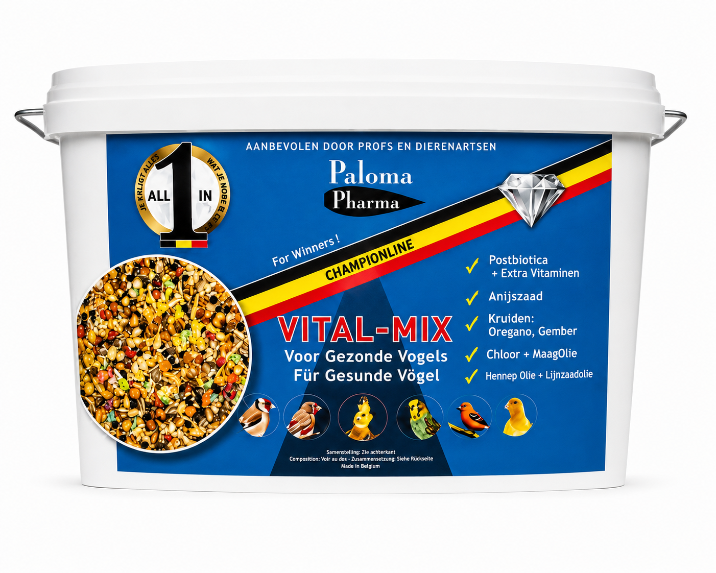NIEUW! Vital-Mix All-in-One ORIGINAL 2kg - Mineral Mix - Paloma