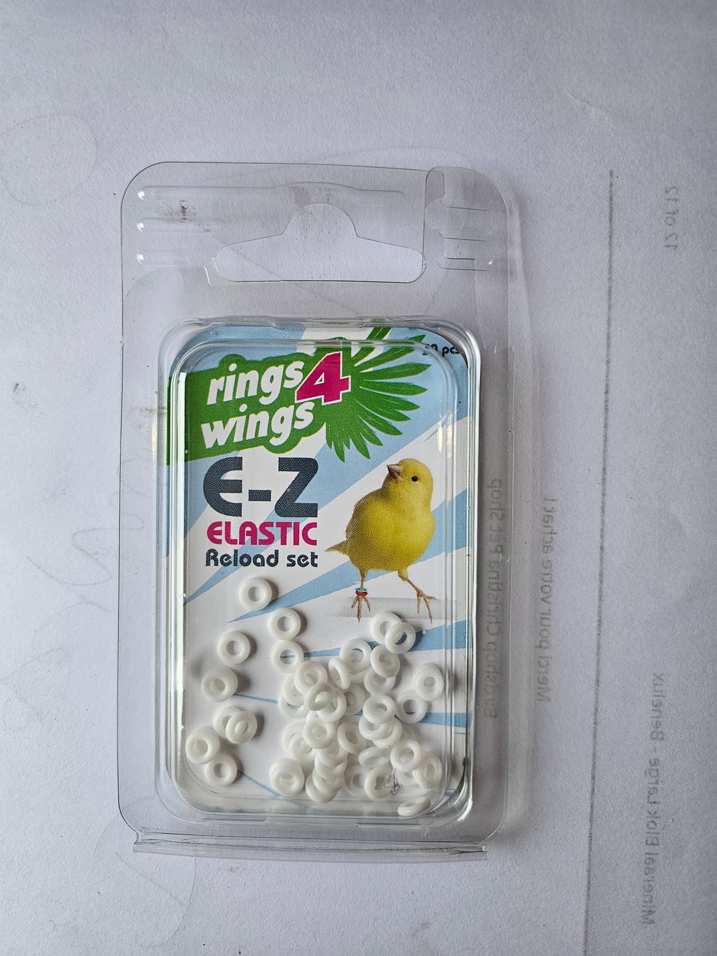 E-Z Elastische Ringen Wit Reload Kit ( 50st ) Ø 3 mm