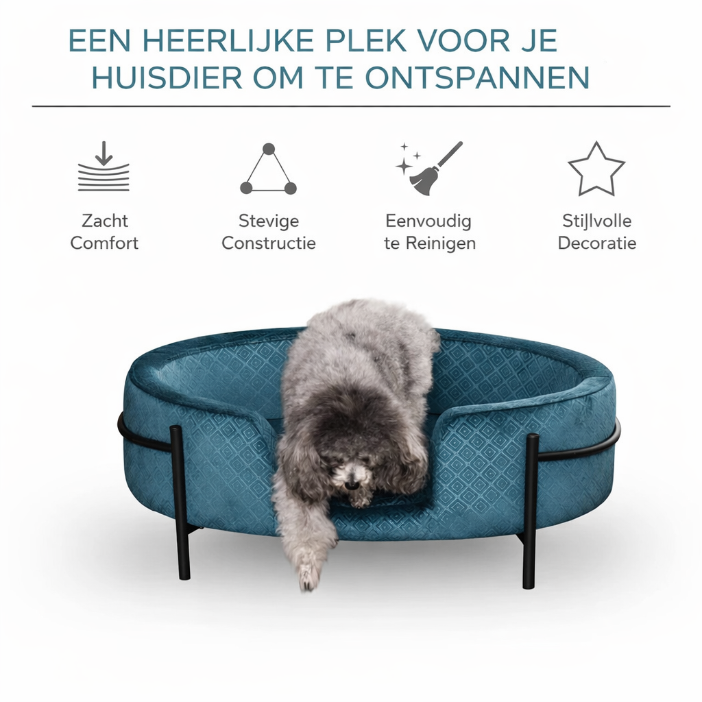 Cosy Sofa - JACK FLUWEEL GROEN - Honden Mand 61X42CM