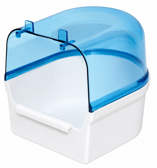 Badhuis groot wit / transparant Blauw