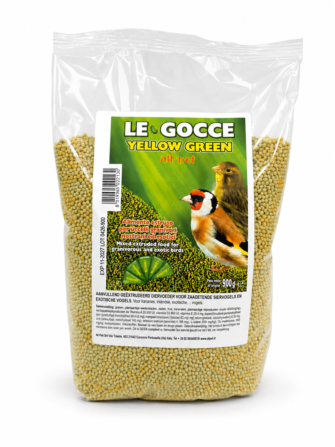 Le Gocce Yellow Green 900 gram ( kiemzaad vervanger ) - AllPet
