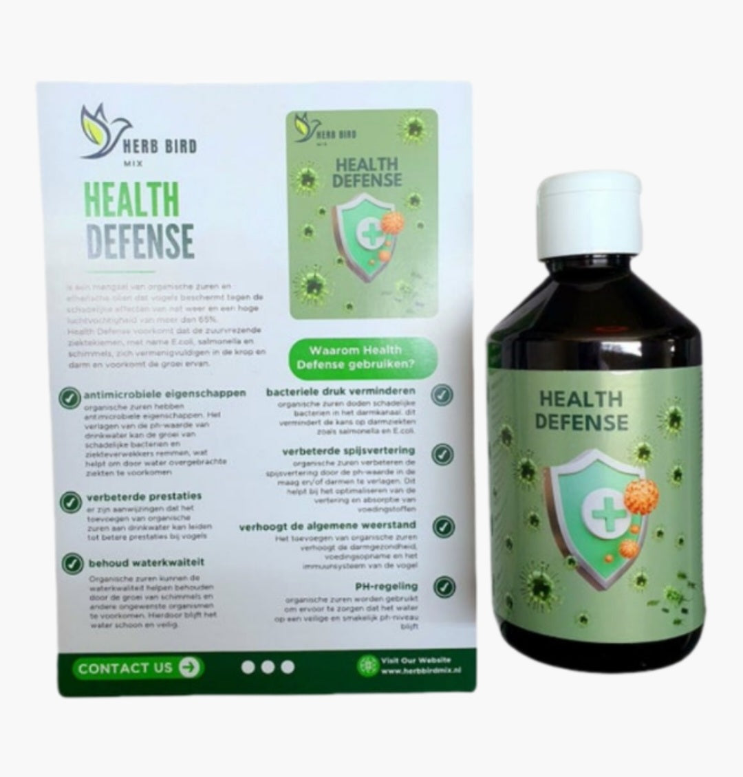 Health Defense 300ml - Voorkomt Coccidiose ( Anti Zwarte Stip ⚫️ 🌱 ) Herb Bird Mix
