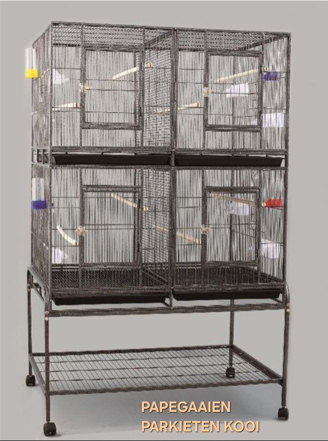 Papegaaien parkieten kooi 4 delig