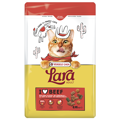 Lara Adult Beef Flavour 950 gram - Heerlijke Rundvleesbrokjes - Volwassen Katten