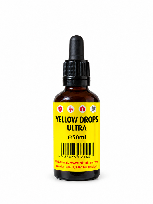 Yellow Drops Ultra ( het geel ) 50ml - Red Animals