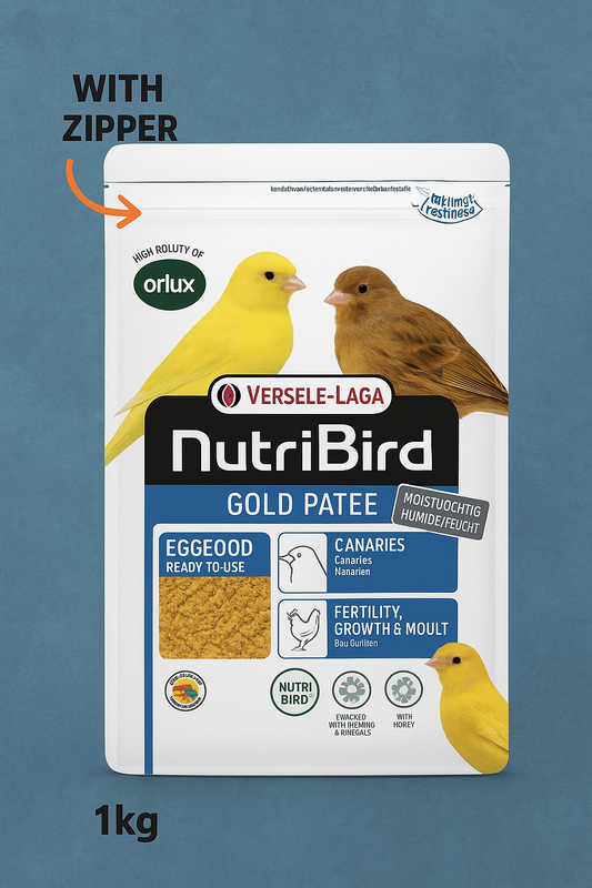 NIEUW Nutribird Gold Patee Kanarie 1kg ( Met ritssluiting )
