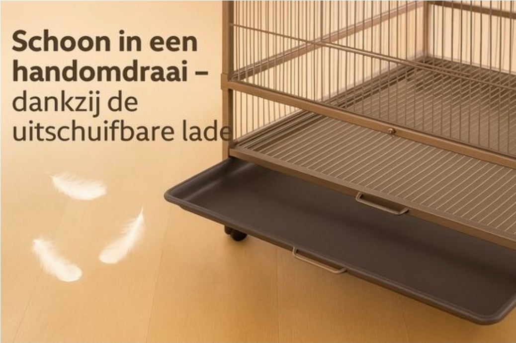 Volière Sumba Taube - volière voor buiten 8 binnen - volière aluminium - 79x52x134 cm - Flamingo volière