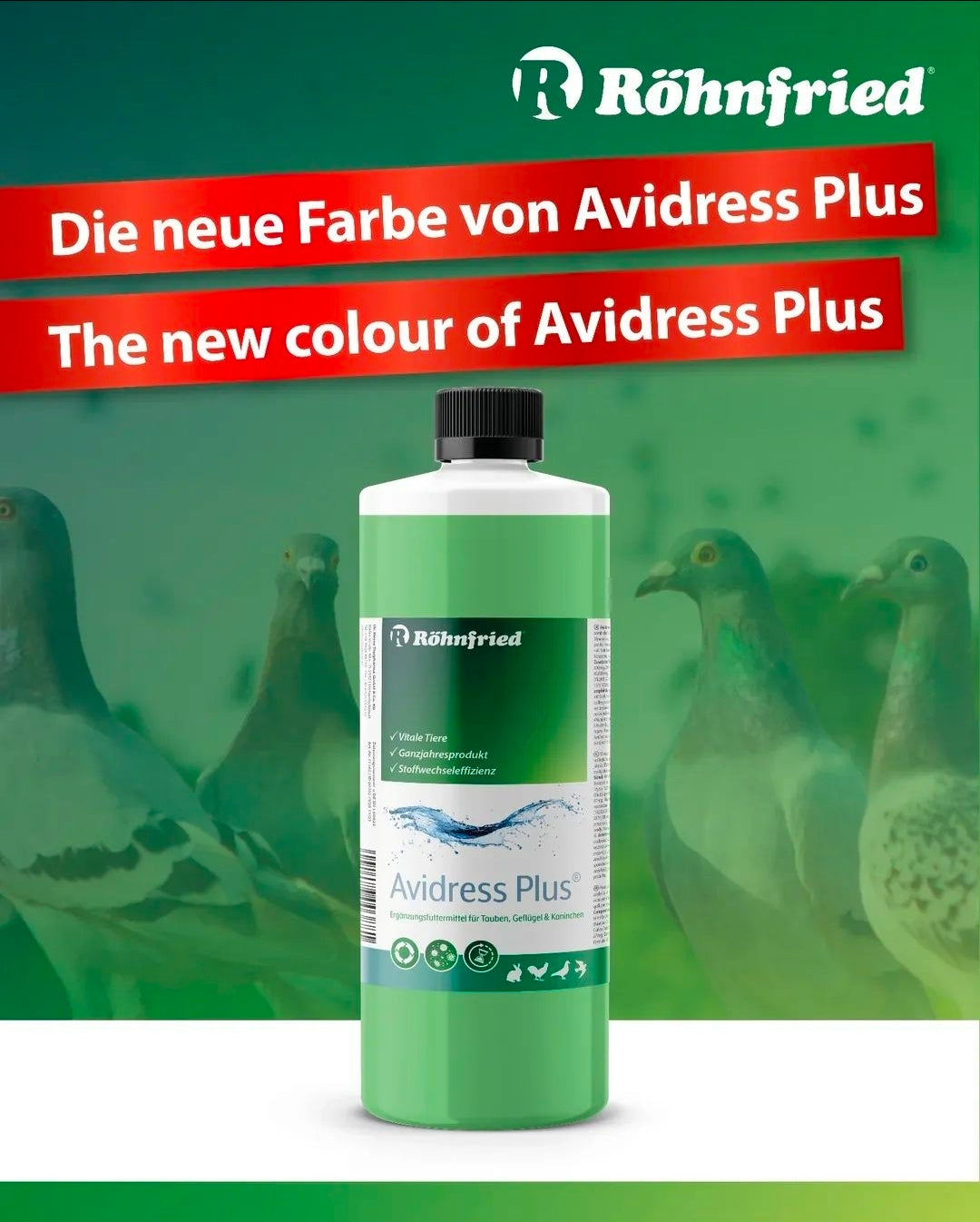 NIEUW Avidress Plus 1L NU in het groen 🟢 - Röhnfried
