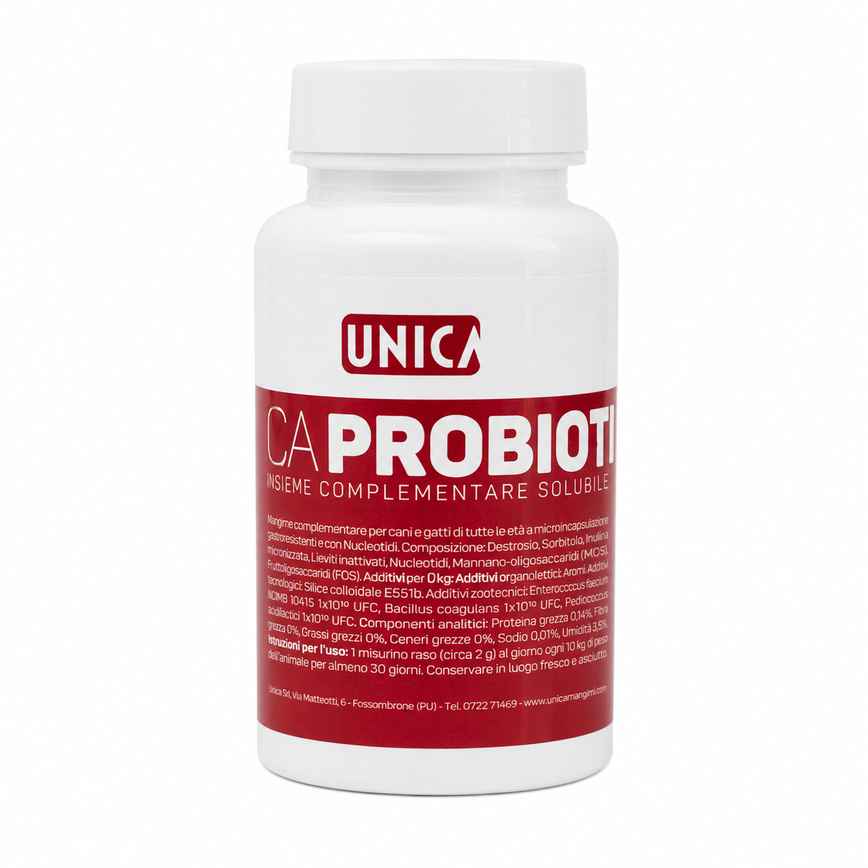 Ca Probiotic - Probiotica-prebioticum - Vit C + D3 - 50 Gram ( wateroplosbaar 2g/10L water ) Unica