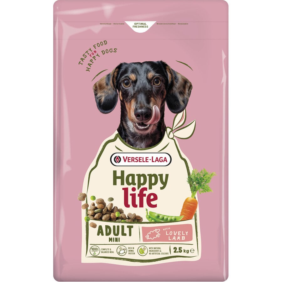 Happy Life Adult Mini Hondenvoer Lam 2.5 kg
- Versele Laga