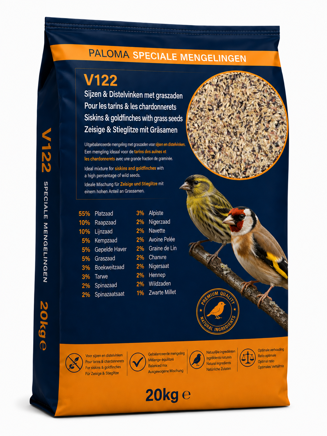 V122 Sijs & Distelvink 15 kg - Paloma