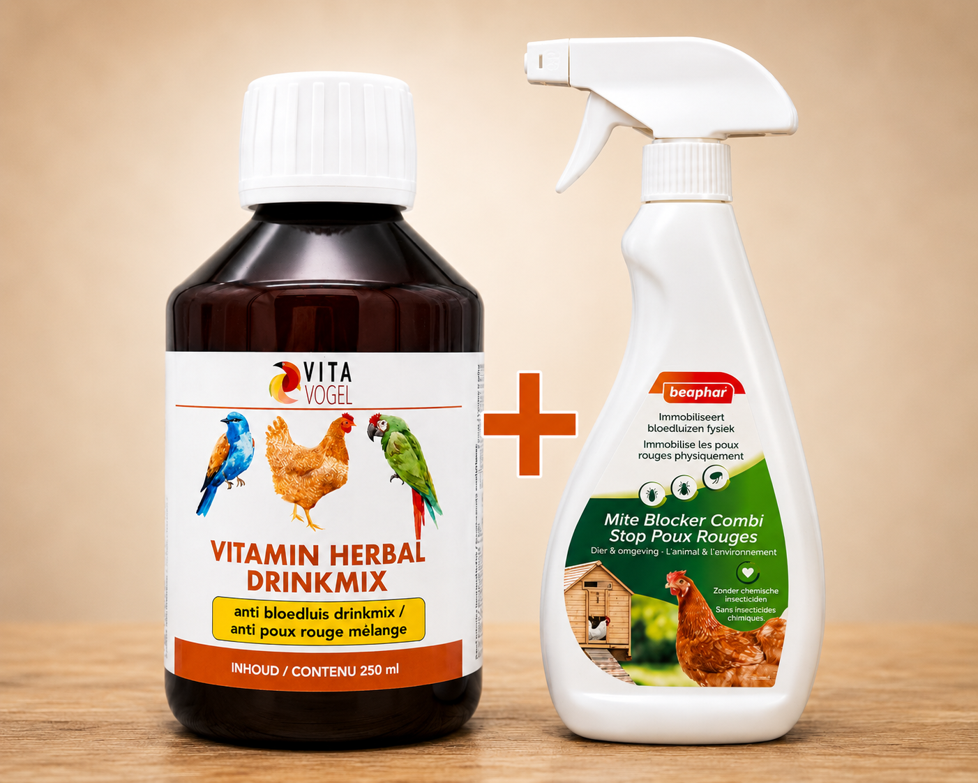 Vitamin Herbal Drinkmix 500ml ( anti bloedluis drinkmix ) + Beaphar Mite Blocker Combi Spray 500ML