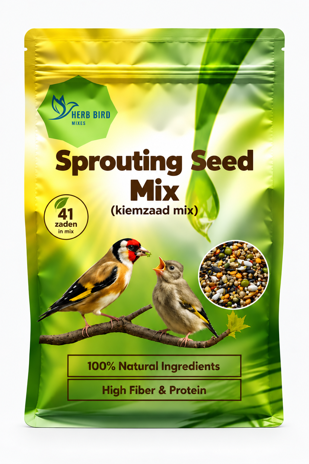 Kiemzaad Mix 2,5kg - 41 Zaden - Herb Bird Mix