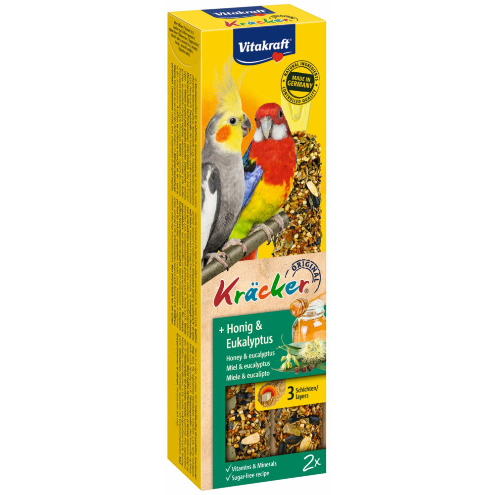 Vitakraft Kräcker® valkparkiet met honing en eucalyptus, 2 stuks
