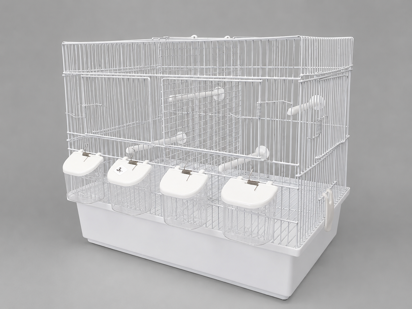 Witte broedkooi draadkooi stapelbaar 45cm ( met bodemrooster )