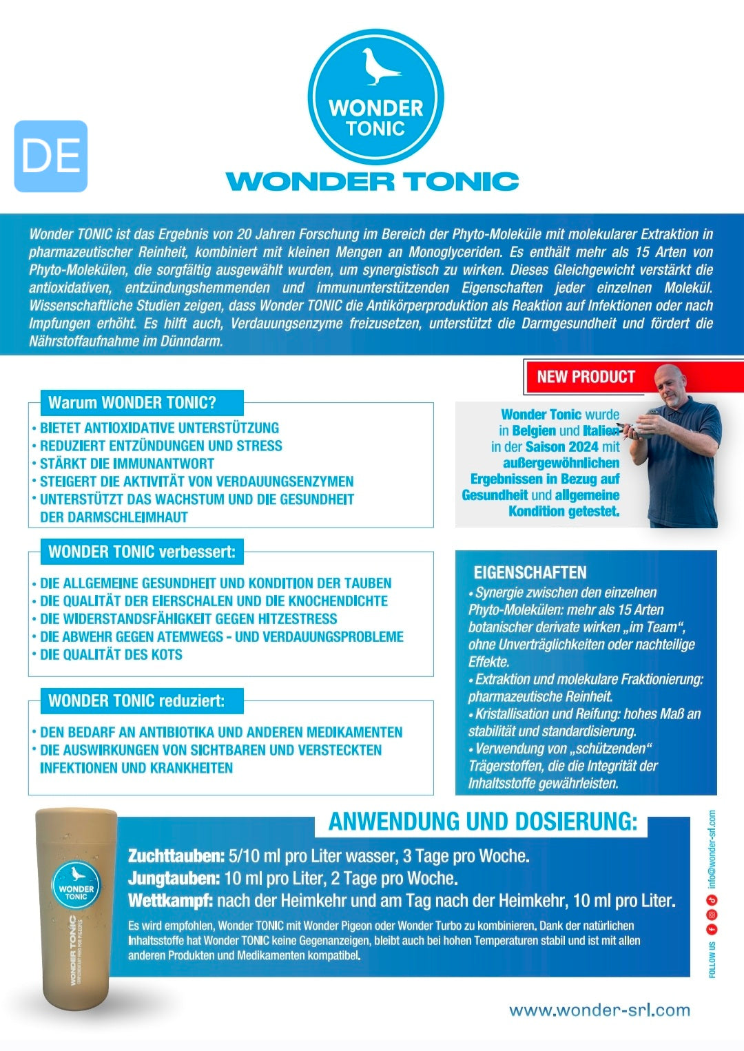 Wonder Tonic 1L, Wonder Pigeons