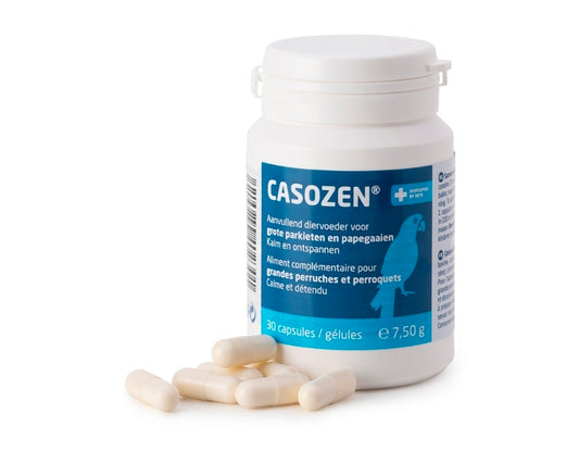 Casozen® - Natuurlijk middel tegen stress en verenplukken bij grote parkieten en papegaaien.