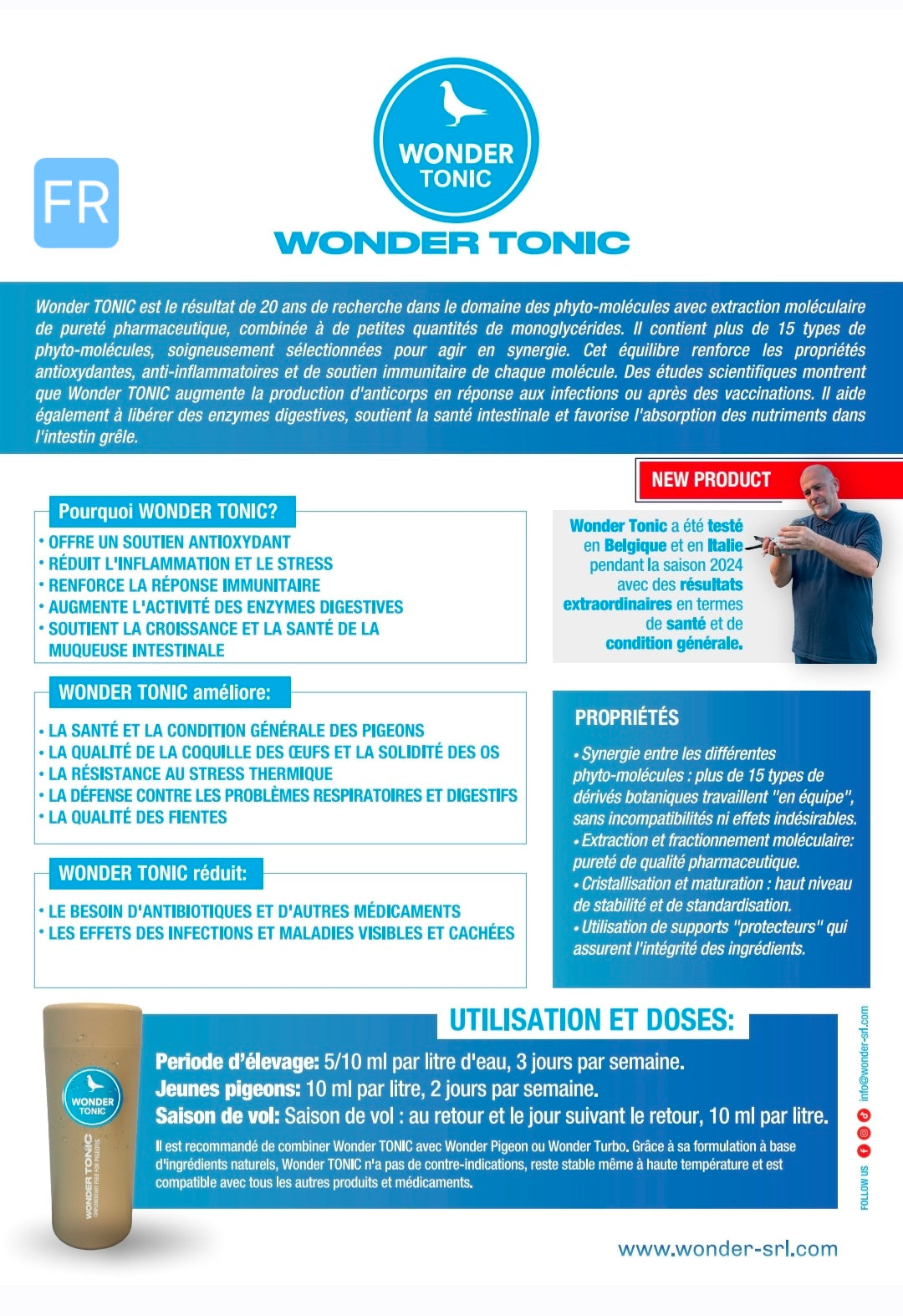 Wonder Tonic 1L, Wonder Pigeons