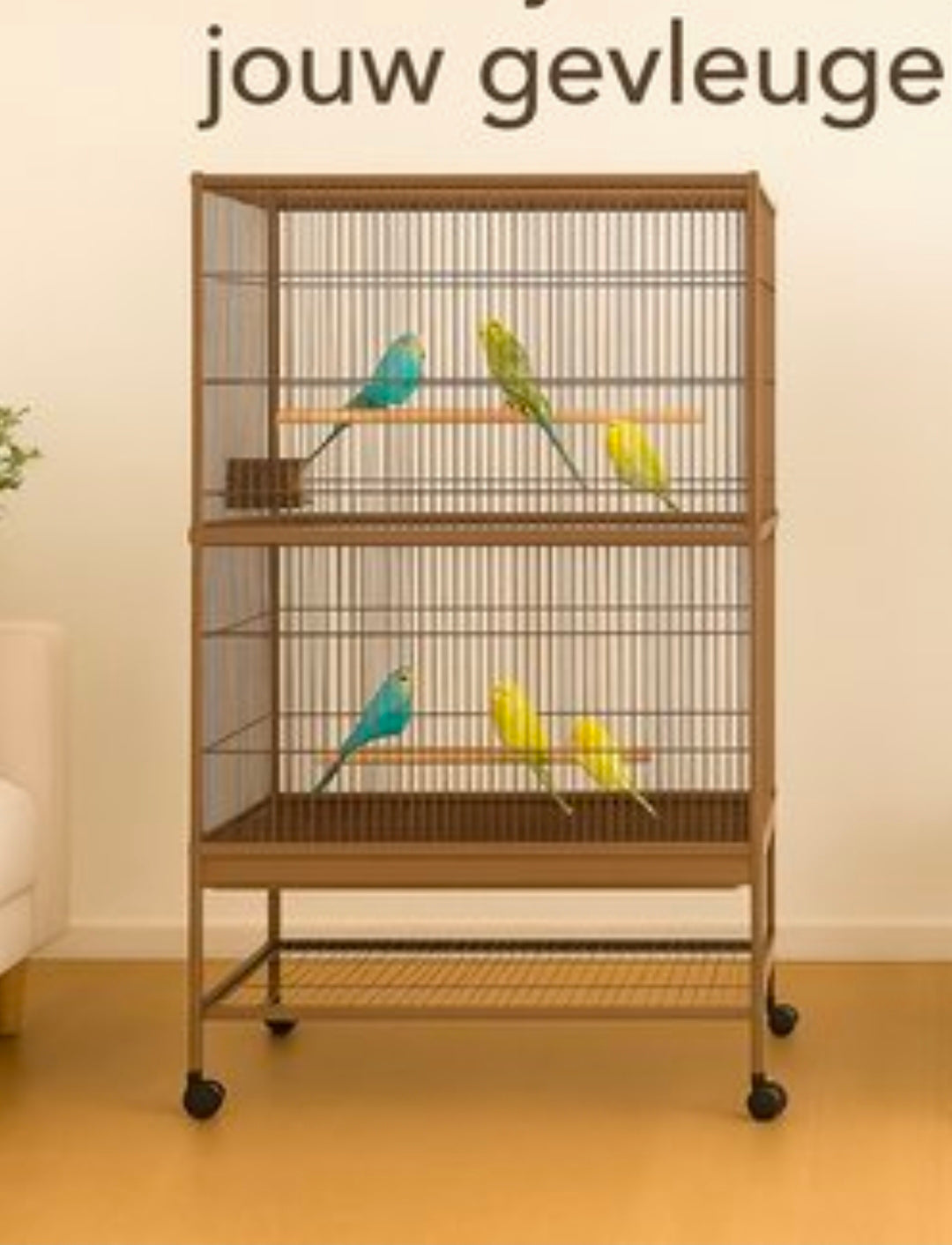 Volière Sumba Taube - volière voor buiten 8 binnen - volière aluminium - 79x52x134 cm - Flamingo volière