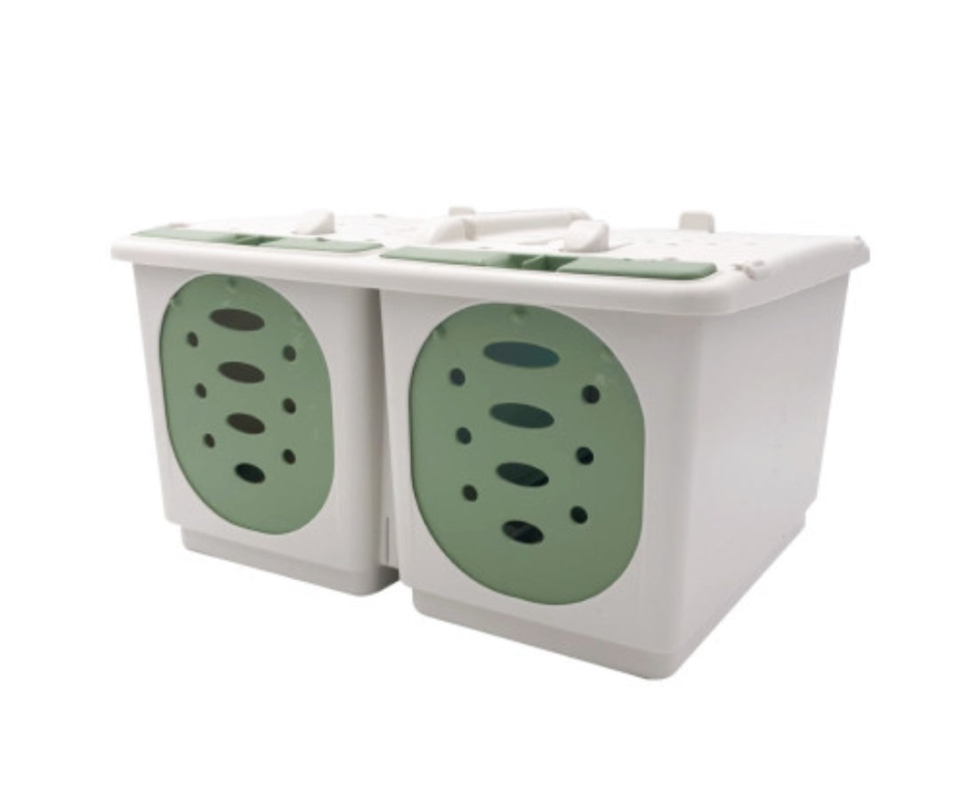 Vervoerskist met deksel 2-vaks "NUVOLA 2" (NZ85) sta