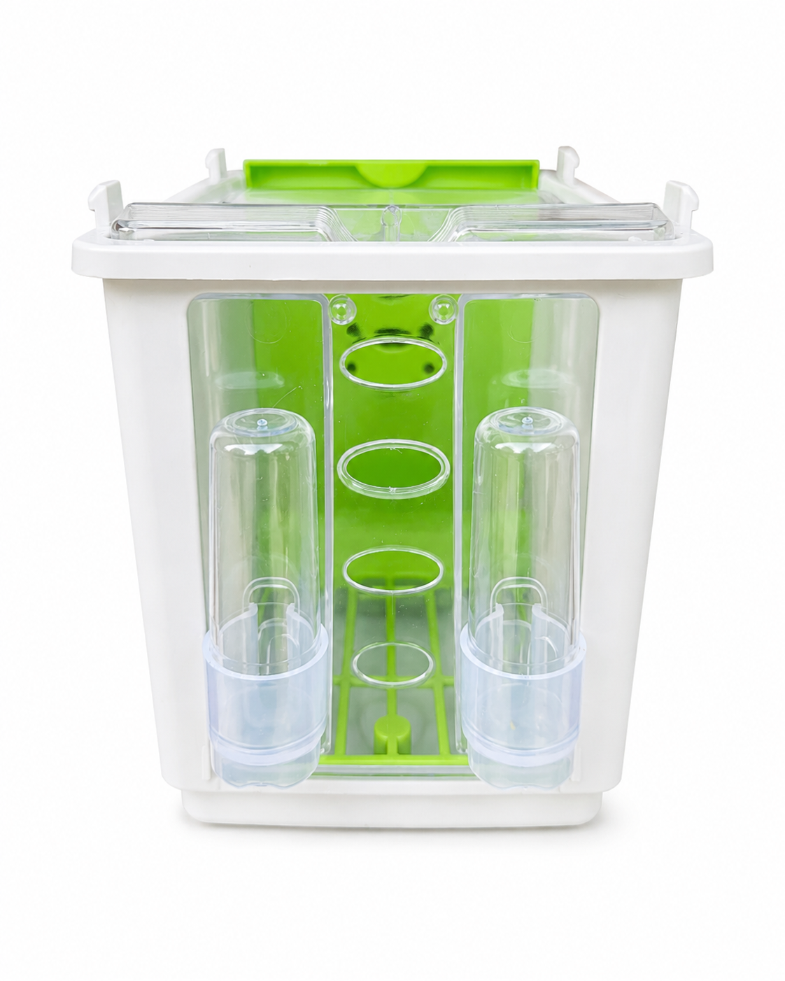 Vervoerskist met deksel "GROEN" 1-vaks klein plastic (NZ84) STA
