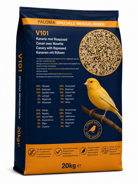 V101 Kanarie mix met Negerzaad 20 kg - Paloma