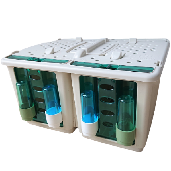 Vervoerskist met deksel 2-vaks "NUVOLA 2" (NZ85) sta