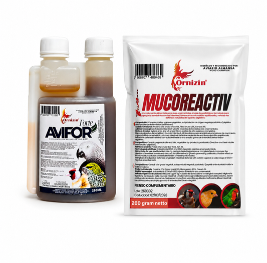 Avifor Forte 250ml + Mucoreactiv 200 gram Ornizìn - Protector 2in1