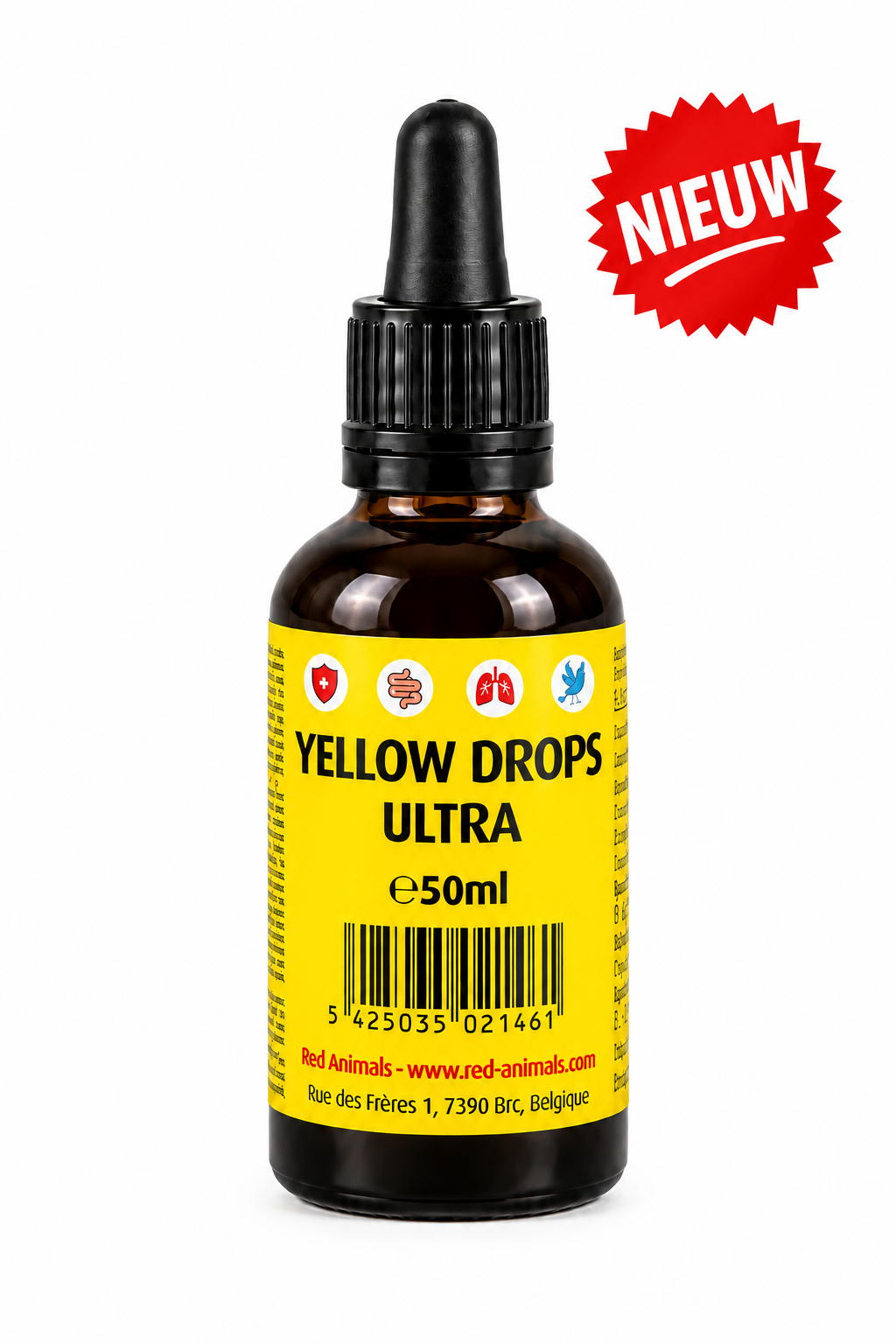 Yellow Drops Ultra ( het geel ) 50ml - Red Animals