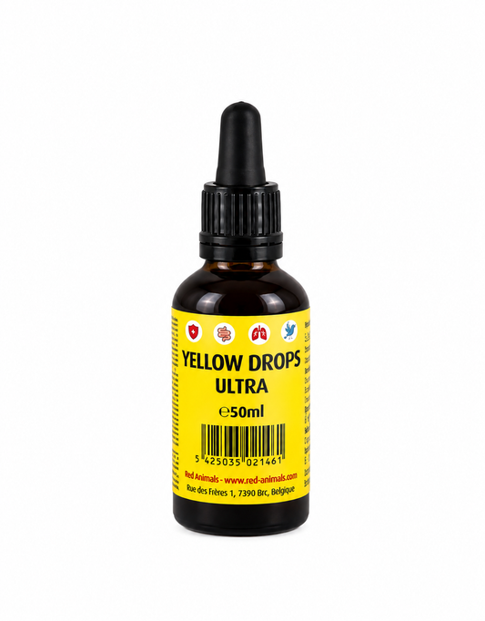 NIEUW Yellow Drops Ultra ( het geel ) 50ml - Red Animals