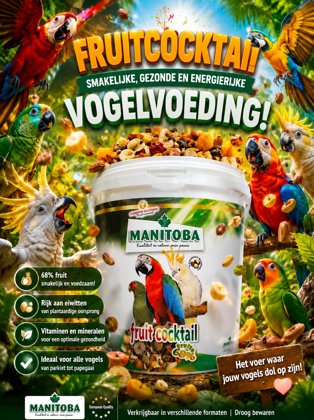 Manitoba Cocktail (fruitmix met noten) 4 kg