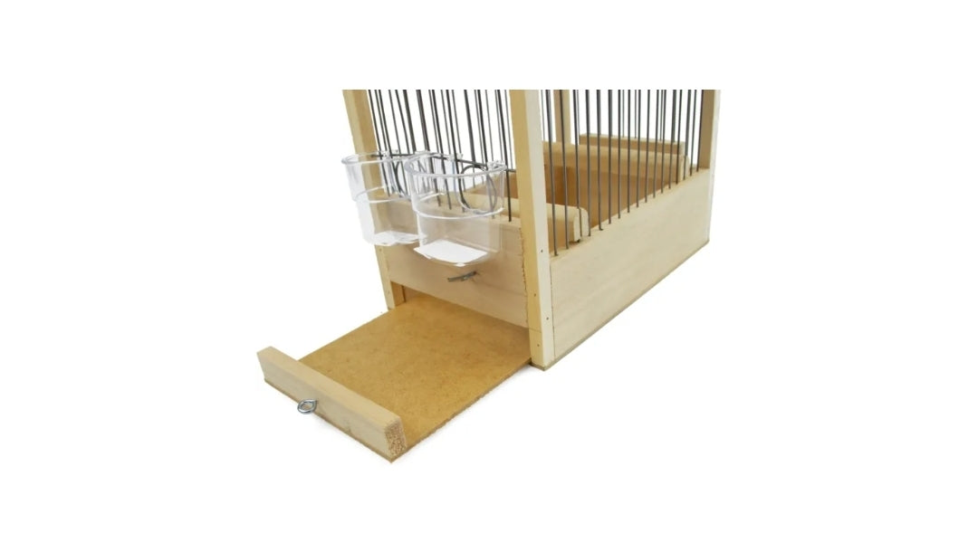 Houten Zang Kooi 21x24x16cm