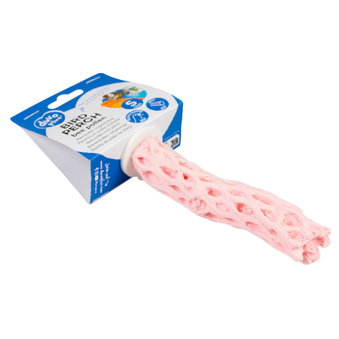 Bijenpollen Vogel zitstok - Roze L - 26,5x4,5x4,5cm