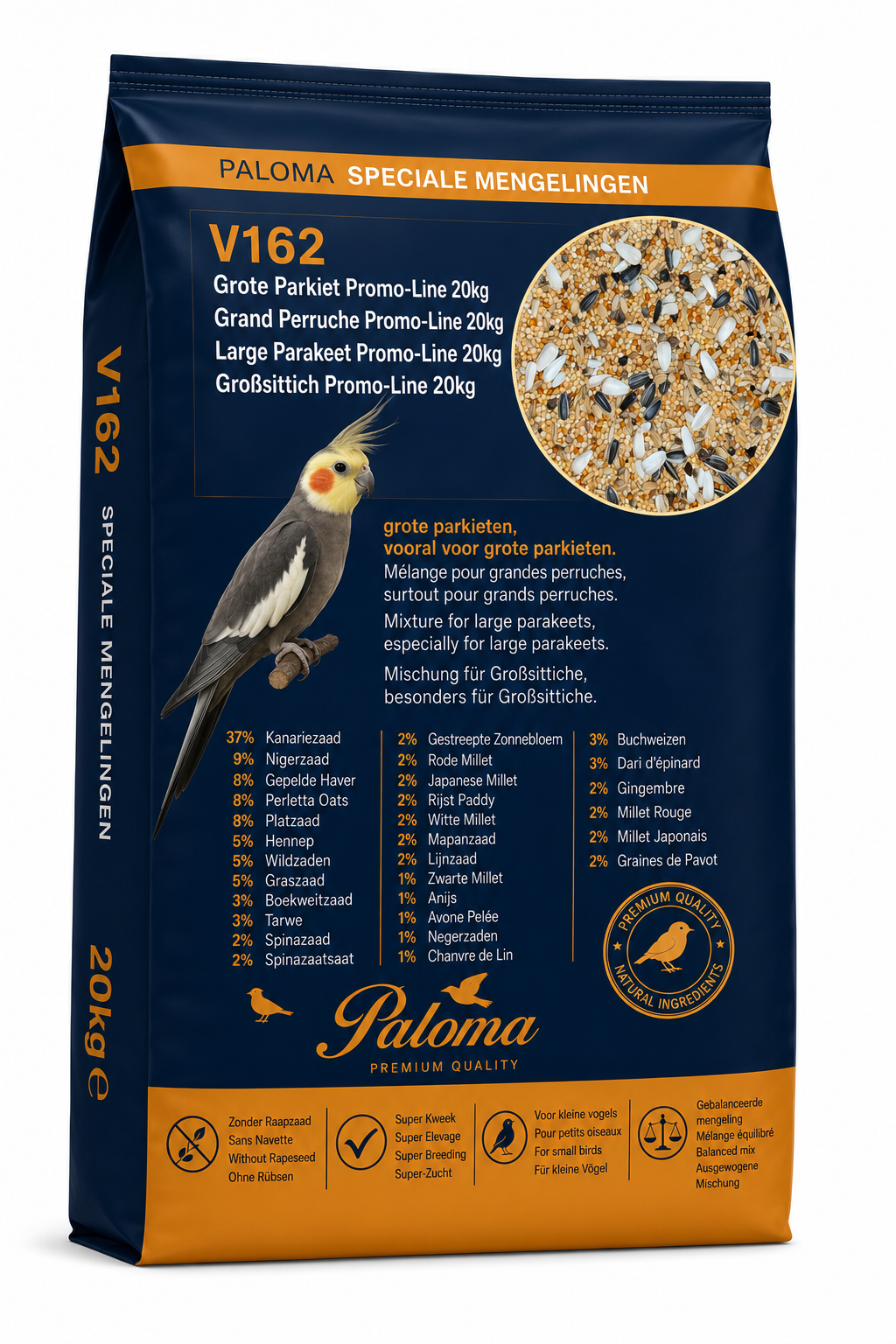 V162 Grote Parkiet Promo-Line 20kg - Paloma