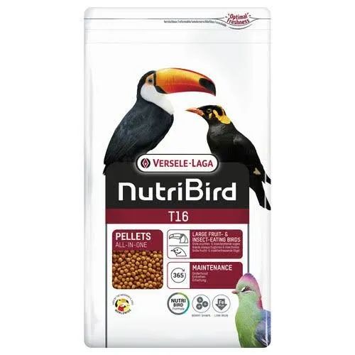 Nutribird T16 voor grote vruchten- en insectenetende vogels 10kg